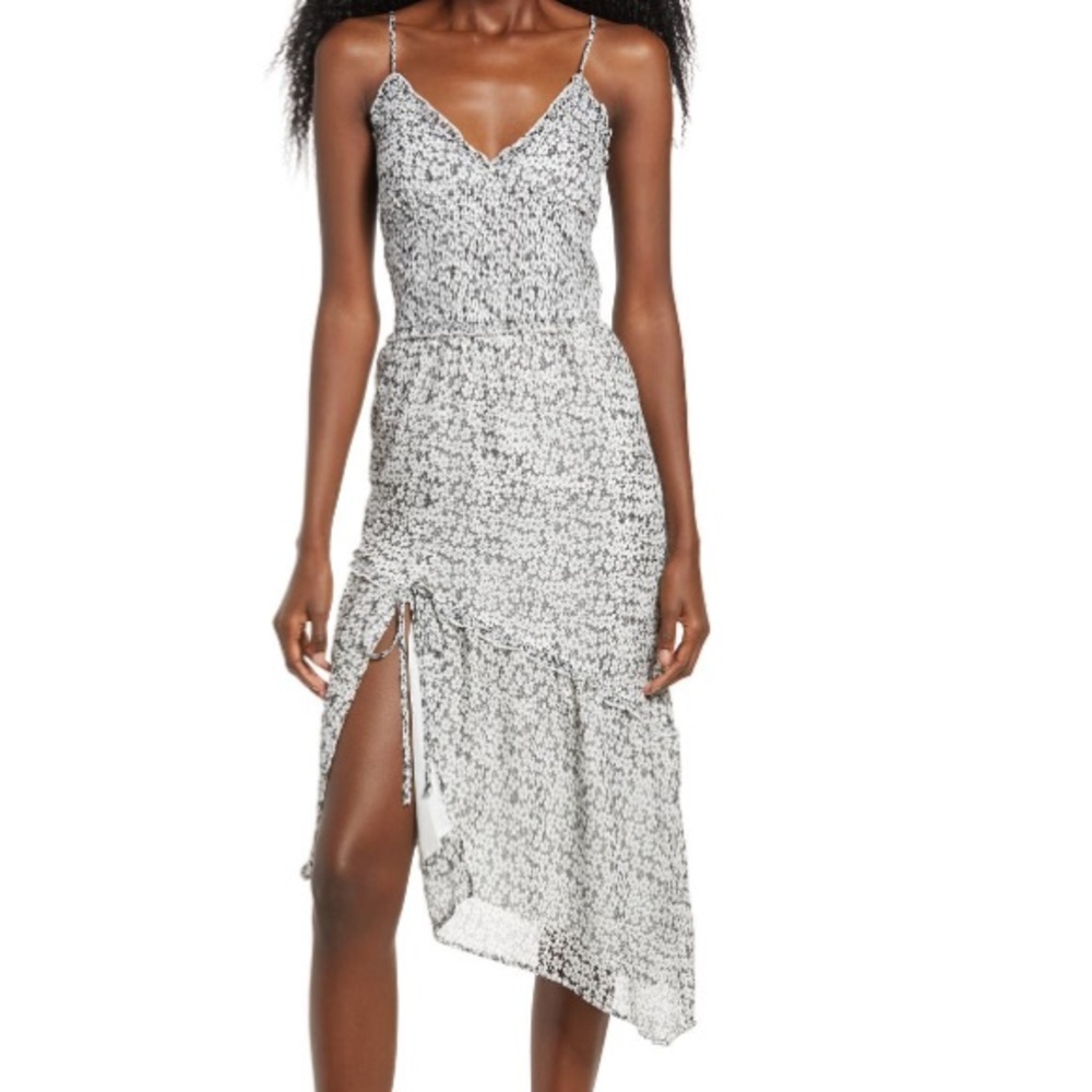 Leith Asymmetrical Floral Print Sundress